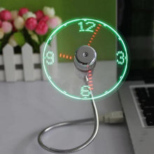 Load image into Gallery viewer, LED USB Clock Fan