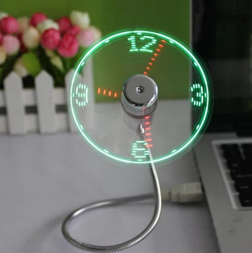 LED USB Clock Fan